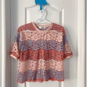 Storets Tri-Color Lace Shirt